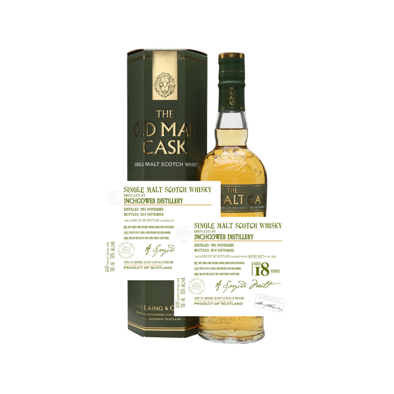 SINGLE CASK SINGLE MALT SCOTCH WHISKY - INCHGOWER 18 ANS OLD MALT CASK - 1